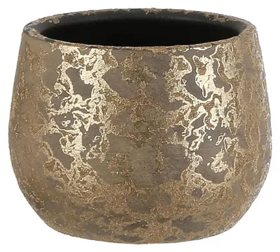 Produktbild von Mica Decorations Blumentopf - goldfarben - Keramik - 16 x 13 cm