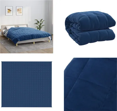 Obrázok produktu pre vidaXL Záťažová deka modrá 200x220 cm 9 kg látka - záťažová deka - záťažová deka - záťažová deka - deka
