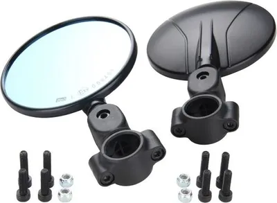 Produktbild von Lenkerspiegel Set FLEXI 7699 schwarz – Supermoto Naked Bike Enduro Spiegel für 22–24 mm Lenker – 2er Set von FAR