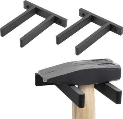 Produktbild von 2x Hammer Wandhalterung Werkzeugwand Halter Hammerhalter Werkzeughalter Halterung