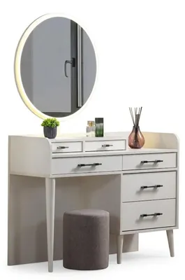 Produktbild von Schminktisch Spiegel Frisiertisch Kosmetiktisch Weiss Modern Luxus