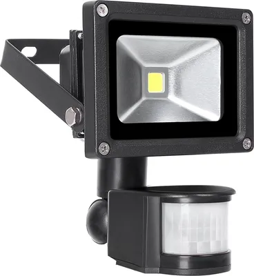 Produktbild von 10W LED Strahler Fluter Spot Außenstrahler Flutlich mit Bewegungsmelder,Greenmigo Warmweiß Wandstrahler Schwarz Aluminium IP65 Wasserdicht AC 85-265V Tageslichtweiß