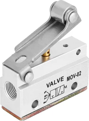 Zdjęcie produktu dla MOV-02 Dźwignia rolkowa z gwintem G1/8 Pneumatyczny zawór mechaniczny 0-0,8 MPa