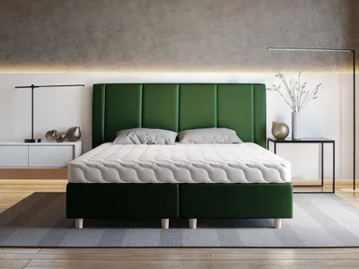 Produktbild von Furmeb24 - BELLA 180 x 200 cm - Polsterbett aus Holzrahmen , Doppelbett mit h¶her Kopsttze - Ohne Matraze - (Kronos 19)
