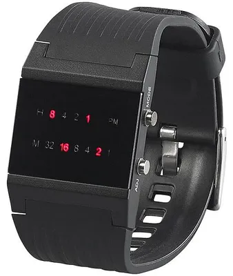 Immagine prodotto di St. Leonhard Orologio da uomo binario a LED blu Orologio da polso binario da uomo