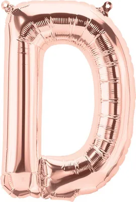 Produktbild von Folienballon Buchstabe D, rosegold, ca. 100 cm