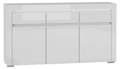 Produktbild von Buffet Kasla mit 3 Schubladen und 3 Türen, Weiß, 152cm