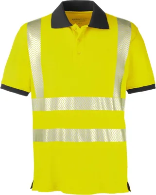 Produktbild von 4PROTECT Warnschutz-Polo-Shirt Orlando Leuchtgelb/Grau-2XL