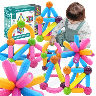 Immagine prodotto di WOOPIE Blocchi magnetici per l'apprendimento grandi e spessi 28 pezzi.