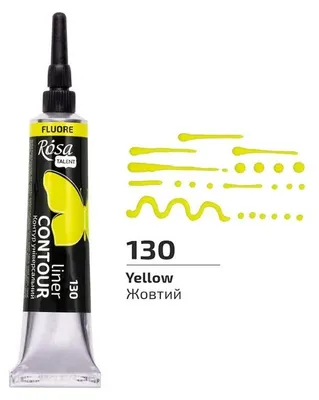 Produktbild von Fluorgelbe Acryl-Konturenfarbe Nr.130 20 ml Rosa Talent Koh-i-noor