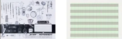 Produktbild von BRUNNEN Notenheft A5quer Star Lineatur 14 8 Blatt 1046836