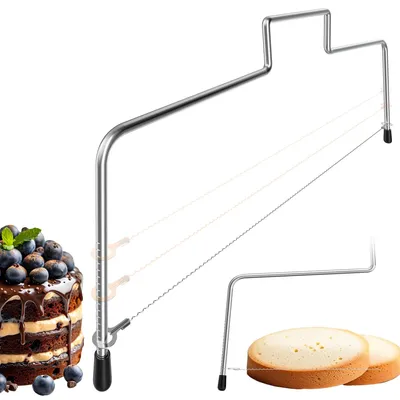 Kuchenbodenschneider 32 cm, höhenverstellbar, Edelstahl