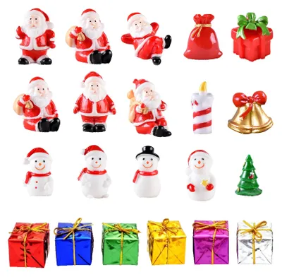 Productafbeelding van Miniatuurfiguren set - 20 stuks - Decoratie voor adventskalenders en winterlandschappen - Meerdere kleuren