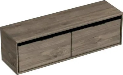 Produktbild von Sanox Waschtischunterschrank Loft BxHxT 160,2 x 48,6 x 45 cm Frontfarbe espresso mit Waschtischplatte