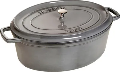 Produktbild von Staub Guss Cocotte, oval Graphitgrau 37 cm