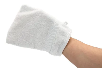 Produktbild von Waschhandschuh - Peelinghandschuh - Weiß - 15x21cm - Handwaschhandschuh