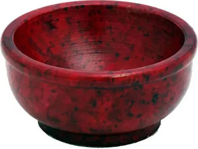 Produktbild von Räucherschale Rot Rauchgefäß Deko 6,5cm Durchmesser Schale aus Speckstein 7513