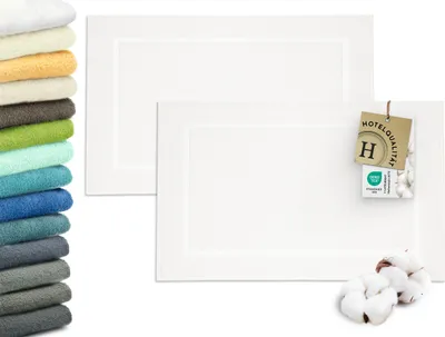 Produktbild von Badematten 2er Set, weiß, 50x80 cm, 100% Baumwolle
