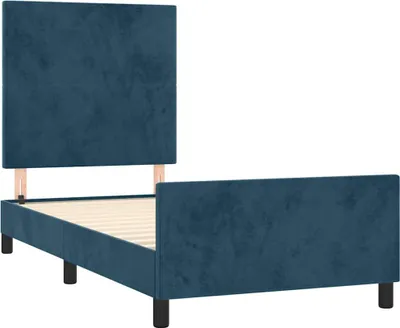 Obrázek produktu pro vidaXL Rám postele bez matrace tmavě modrý 100x200 cm sametový