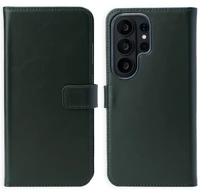 Imagen del producto de Funda de Cuero Auténtico tipo Libro para Samsung Galaxy S26 Ultra - Verde