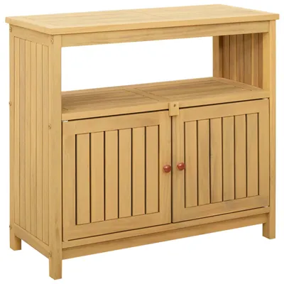 Obrázok produktu pre Záhradný konzolový stôl Svetlý akáciový 80 x 35 x 75 cm