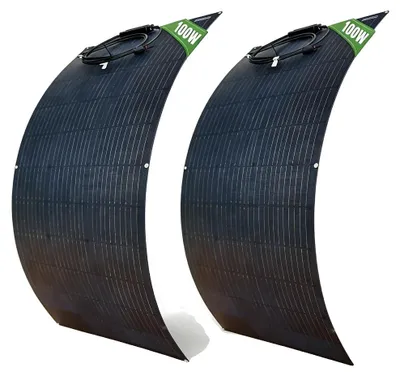 Immagine prodotto di Pannello solare, design flessibile, alta efficienza, 2 pannelli da 100 W