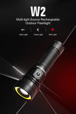 Produktbild von Lumintop W2 26800 Akku Taschenlampe kombiniert COB Licht mit LED Licht und rotes Licht
