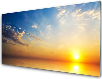 Produktbild von Acrylglasbilder 100x50 Wandbild Druck Sonnenaufgang Meer Wolken Landschaft