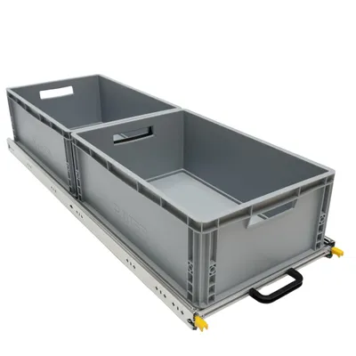 Produktbild von Heckauszug für Kastenwagen Camper 120x40 DIY Set für Euroboxen Schwerlastauszug