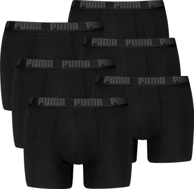 Produktbild von PUMA Herren Boxershorts, 6er Pack - Everyday Basic Boxers 6P, Baumwolle Stretch, einfarbig Schwarz L
