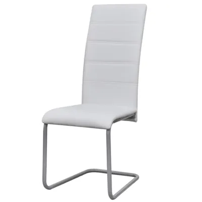 Immagine prodotto di vidaXL Sedia a sbalzo 4 pz. Similcuoio bianca