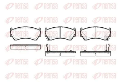 Produktbild von REMSA Bremsbeläge Satz Vorne Bremsklötze für NISSAN ALMERA I Hatchback (N15) 0592.02