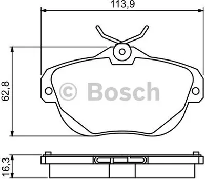 Produktbild von Bosch Bremsbelagsatz, Scheibenbremse  0 986 494 243