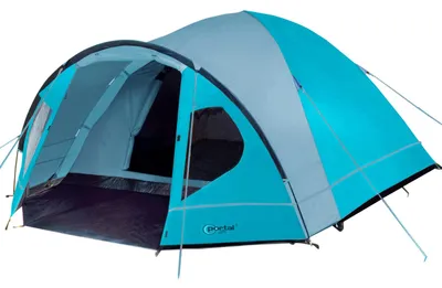 Image de Tente dôme avec auvent, pour 3 à 4 personnes, imperméabilité de 4000 mm, idéale pour le camping