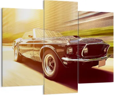 Produktbild von Bild auf Leinwand - Leinwandbild - Auto Cabrio - 130x100cm - Wand Bild - Wanddeko - Wandbilder - Leinwanddruck - Bilder - Kunstdruck - Wanddekoration - Leinwand bilder - Wandkunst - CB130x100-3626