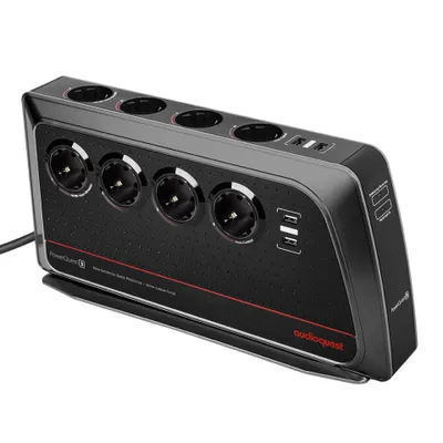 Zdjęcie produktu dla AudioQuest PowerQuest 3, 6 x gniazdo sieciowe, 120 V, 15 A, Czarny, Chiny, 2 m