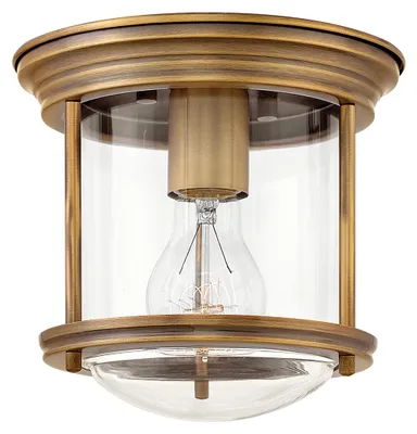 Produktbild von Elstead Hadrian Deckenleuchte E27 Gebürstete Bronze Klar IP44