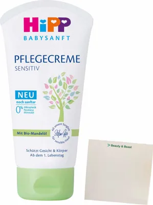 Produktbild von Hipp Babysanft Pflegecreme mit Mandelöl (75ml) + usy Block