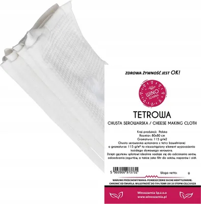 Image de Drap à fromage en coton 80x80 cm - 115 g/m² - 2 pièces