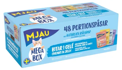 Productafbeelding van Miau 48x85g natvoer voor katten in gelée – Megaverpakking met regenboogforel en kip
