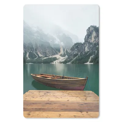 Produktbild von MuchoWow® Mauspad Mousepad Nebel - Schnee - Berg - Boot 18x27 cm - Mousepads - Maus Mat - Pad - Mausunterlage