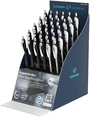 Obrázek produktu pro Schneider biros Slider Rave black Display 30 kusů D assorted