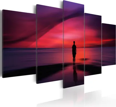 Immagine prodotto di Quadri decorativi a tema natura, 100x50 cm, set di 5 pezzi – Quadri per il soggiorno, stampe su tela moderne, decorazioni per la parete della camera da letto, stampe su tela, modello 030112-14