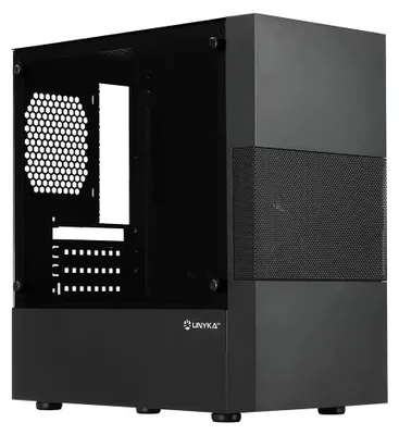 Produktbild von UNYKAch Aero C25 Micro ATX, Micro Tower, PC, Schwarz, ITX, micro ATX, Acrylnitril-Butadien-Styrol (ABS), SGCC, Heimbüro