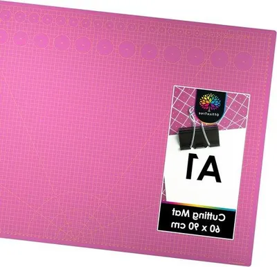 Produktbild von Famanu Schneidematte 90 x 60 cm - Rosa Lila - Doppelseitige Raster