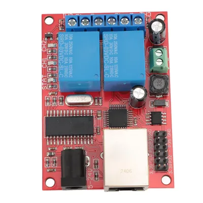 Produktbild von LAN-Ethernet-2-Wege-Relais-Karte,LAN-Ethernet-2-Wege-Verzögerungsschalter,TCP-UDP-Controller-Modul,2-Wege-Relais-Karte-Verzögerungsschalter,LAN-Ethernet-TCP-UDP-Controller-Modul,WEB-Server-Relais-Karte
