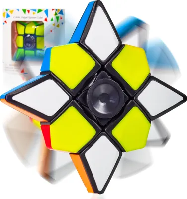 Produktbild von CUBIDI® Original Fidget Spinner - 3 x 3 x 1 Cube und Spinner in Einem mit optimierten Dreheigenschaften. Perfekt zum Stressabbau für Kinder und Erwachsene. Reisespiel | Geduldspiele für Kinder