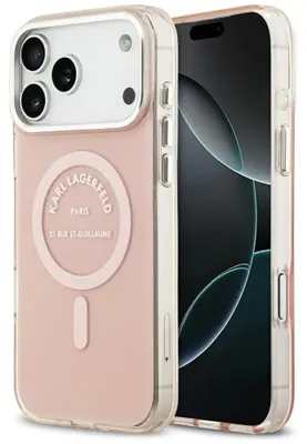 Zdjęcie produktu dla Etui Karl Lagerfeld Iml Karl Rsg Logo    Magsafe Do Iphone 17 Pro Max Różowy