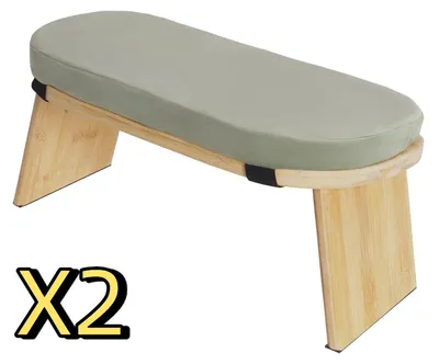 Produktbild von Meditationsbank - Klappbarer Meditationshocker - Tragbare Kniebank Seiza - Für Meditation und Gebet - Für Schneidersitz - 2er-Set - 2,2 kg