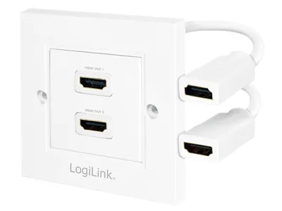Immagine prodotto di LogiLink HDMI Wanddose mit 2 x HDMI Buchse